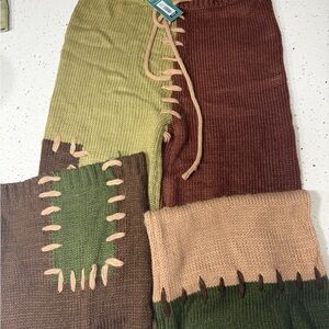 EARTHBOUND Knit Pants with Lace-Up Detail